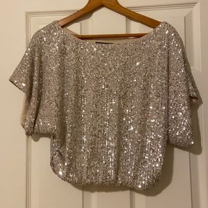 Aakaa Gold Sequin Top